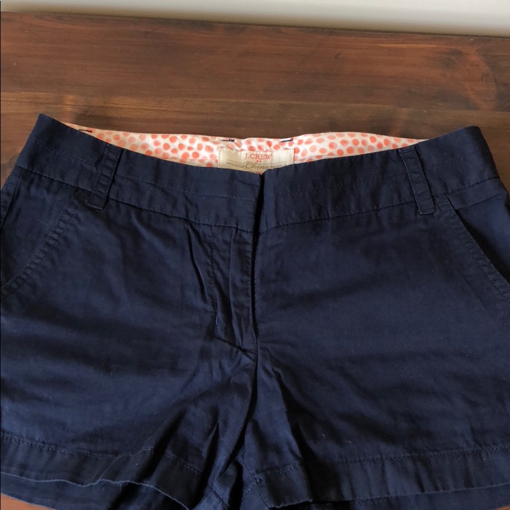J crew navy chino short size 2